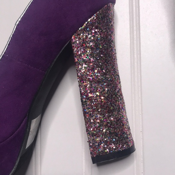 Brand new purple heels with glitter Sz 7 - Picture 3 of 4